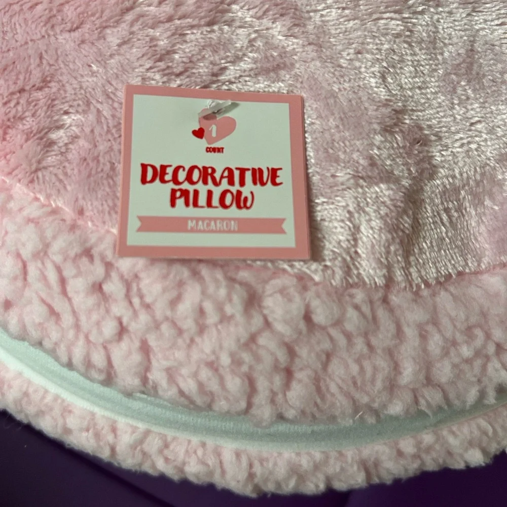 Target Bullseye Playground Valentine Pink Macaroon Throw Pillow 2025 NEW